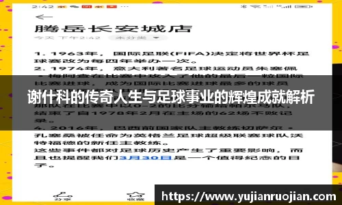 谢什科的传奇人生与足球事业的辉煌成就解析